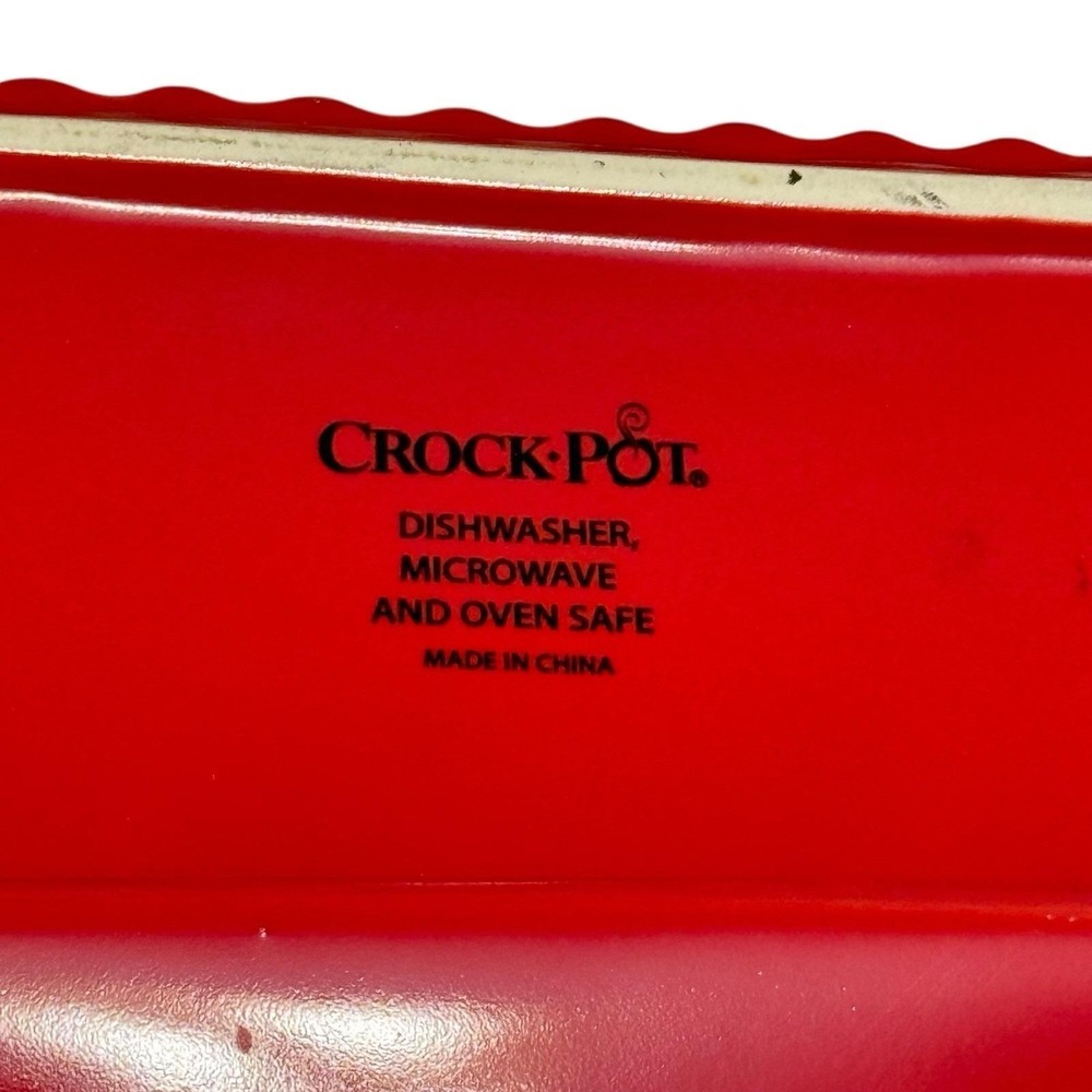 Crock-Pot Red Mini Casserole Dish w Lid 8" Loaf Baker Oven Safe - Picture 5 of 8
